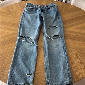 Zara Distressed Blue Jeans